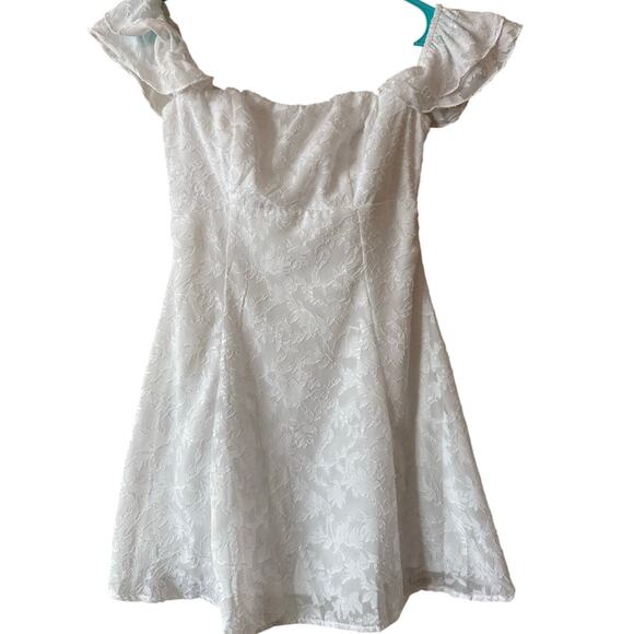 EUC Wild Fable Lace Off the Shoulder Mini Dress Sz XS - Picture 1 of 5